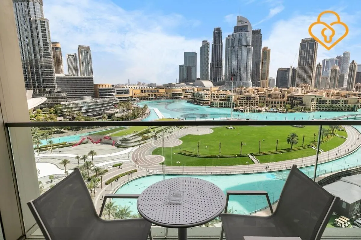 Keysplease Full Fountain&Burj Views, Grande Tower 14 Downtown Lägenhet Dubai
