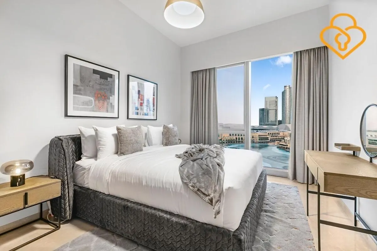 Апартаменты Keysplease Full Fountain&Burj Views, Grande Tower 14 Downtown Дубай ОАЭ